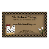 カントリ初期のー素朴ファームハウスチキンクラフトB マグネット名刺 (正面)