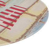 カントリ動揺してーUSA国旗かわい素朴ウッドバーン カッティングボード (角)