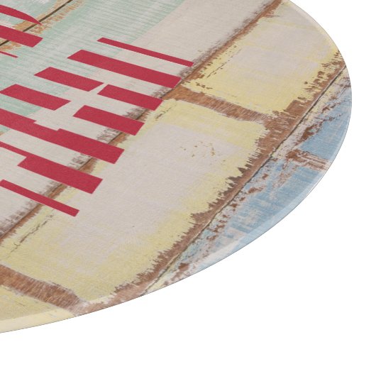 カントリ動揺してーUSA国旗かわい素朴ウッドバーン カッティングボード (角)