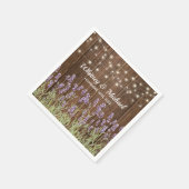 カントリ素朴ラベンダーフローララ結婚イツ スタンダードカクテルナプキン (角)