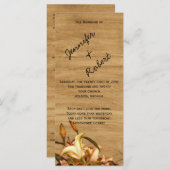 カントリ素朴リウォーターカラー結婚式 プログラム (正面/裏面)