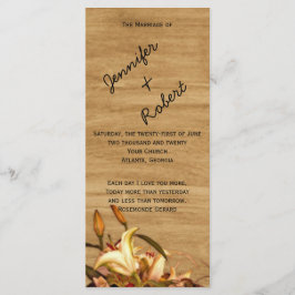 カントリ素朴リウォーターカラー結婚式 プログラム