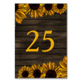 カントリ素朴ンサンフラワーズバーンウッドテーブル番号 テーブルナンバー (裏面)