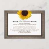 カントリ素朴ンサンフラワー&バー結婚ラップ エンクロージャーカード (正面)