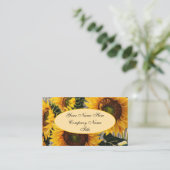 カントリ素朴ーのひまわりバーンボードプリント» 名刺 (スタンド正面)