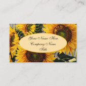 カントリ素朴ーのひまわりバーンボードプリント» 名刺 (正面)