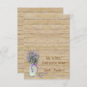 カントリ素朴ーのメイスンジャーフランスのラベンダーブーケ 招待状 (正面/裏面)