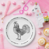 カントリ素朴ーの鶏 ペーパープレート (パーティー)