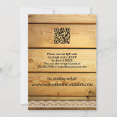 カントリ素朴ーウェスタン馬術婚約 招待状 (裏面)