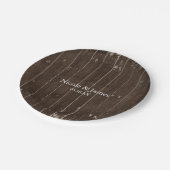 カントリ素朴ーウエスタン木製動揺してウッドBBQ ペーパープレート (アングル)