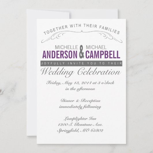 カントリ素朴ーウエディング招待状 招待状 (正面)