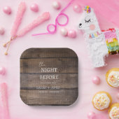 カントリ素朴ーオークバーンザナイト結婚前夜 ペーパープレート (パーティー)