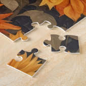 カントリ素朴ーサイドハイランドカウヒマワリ ジグソーパズル (側面)