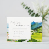 カントリ素朴ーサイドレイクビレッジウォーターカラー結婚ズ エンクロージャーカード (スタンド正面)