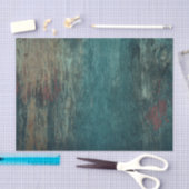 カントリ素朴ーティール（緑がかった色）木目 薄葉紙 (クラフト)