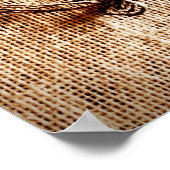 カントリ素朴ートインハートオンバーラッププリント ポスター (角)