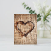 カントリ素朴ートインハートオンバーラッププリント ポストカード (スタンド正面)