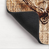 カントリ素朴ートインハートオンバーラッププリント マウスパッド (コーナー)