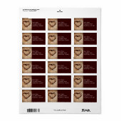 カントリ素朴ートインハートオンバーラッププリント ラベル (フルシート)