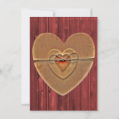 カントリ素朴ーハートバーンウッド結婚式招待状 招待状 (裏面)