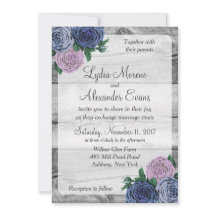 カントリ素朴ーバラバーンウッド結婚式招待状