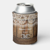 カントリ素朴ーバーンウッドレース結婚ズ 缶クーラー (缶裏面)