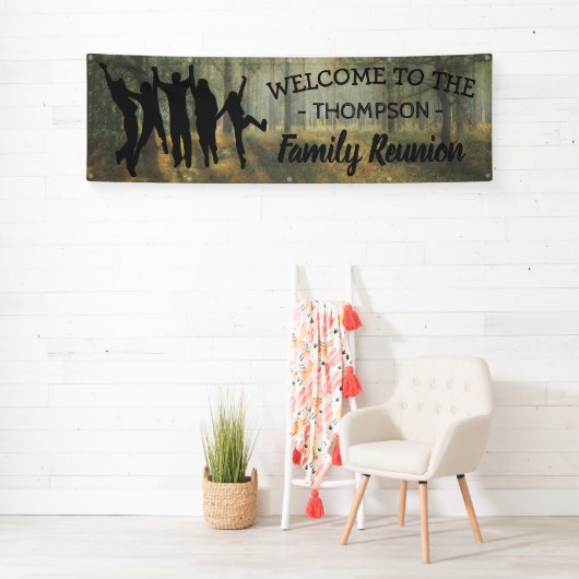 カントリ素朴ーパーソナライズされたファミリー懇親会 横断幕 (インサイチュ)