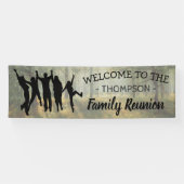 カントリ素朴ーパーソナライズされたファミリー懇親会 横断幕 (横)