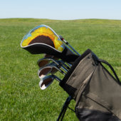 カントリ素朴ーヒマワリティール（緑がかった色）ウッパーソナライズされたド ゴルフヘッドカバー (インサイチュ)