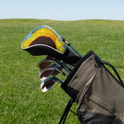 カントリ素朴ーヒマワリティール（緑がかった色）ウッパーソナライズされたド ゴルフヘッドカバー (インサイチュ)