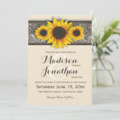 カントリ素朴ーヒマワリ結婚式招待状 招待状 (スタンド正面)
