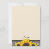 カントリ素朴ーヒマワリ結婚式招待状 招待状 (裏面)