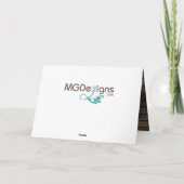 カントリ素朴ーピーニーバーンウッド結婚ズ サンキューカード (裏面)