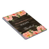 カントリ素朴ーピーニーバーンウッド結婚ズ ノートブック (右側)