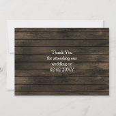 カントリ素朴ーピーニーバーンウッド結婚ズ 招待状 (裏面)