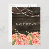 カントリ素朴ーピーニーバーンウッド結婚ズ 案内ポストカード (正面/裏面)