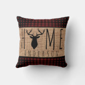 カントリ素朴ーフェイクバーラップバック本社名名称T クッション (裏面)