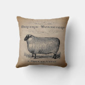 カントリ素朴ーフランスのシープムスリンファームハウス クッション (裏面)