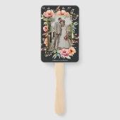 カントリ素朴ーフローラセージグリーン結婚式 プログラム ハンドファン (裏面)