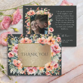 カントリ素朴ーフローラセージ結婚グリーンズフラット サンキューカード