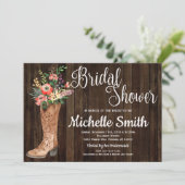 カントリ素朴ーブライダルウェスタンフローラブライダルシャワー 招待状 (スタンド正面)