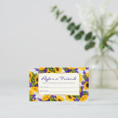 カントリ素朴ーホワイトウッドパープルイエローヒマワリー 紹介カード (スタンド正面)