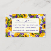 カントリ素朴ーホワイトウッドパープルイエローヒマワリー 紹介カード (裏面)