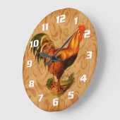 カントリ素朴ールスターキッ華美チン ラージ壁時計 (傾斜)