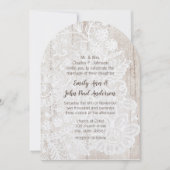 カントリ素朴ーレースファームハウスバーンウッド結婚ズ 招待状 (正面)