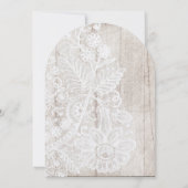 カントリ素朴ーレースファームハウスバーンウッド結婚ズ 招待状 (裏面)