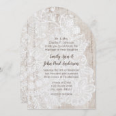 カントリ素朴ーレースファームハウスバーンウッド結婚ズ 招待状 (正面/裏面)