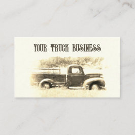 カントリ素朴ーヴィンテージセピアブラウンファームトラック 名刺