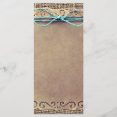 カントリ素朴ーヴィンテージバーラップ結婚式 プログラム (裏面)