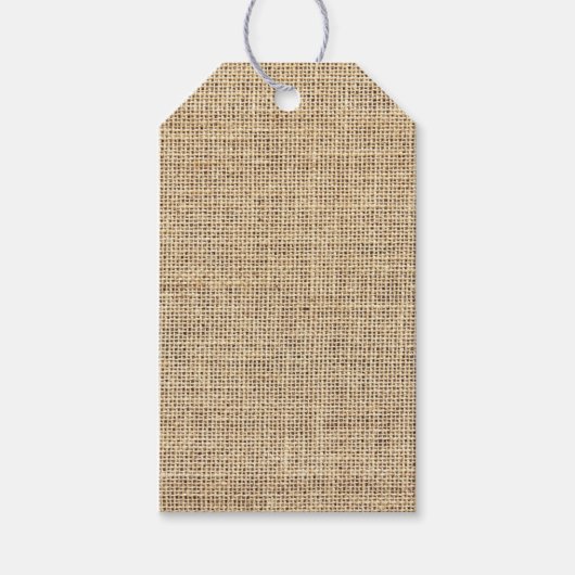 カントリ素朴ーヴィンテージBurlap ギフトタグ (正面)